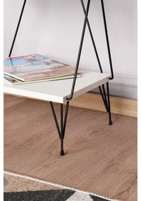 Könyvespolc BALABAN 165x48 cm fehér/fekete