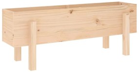 tömör fenyőfa kerti magaságyás 101 x 30 x 38 cm