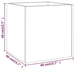 füstös tölgy színű szerelt fa virágtartó 40 x 40 x 40 cm
