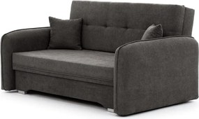 Sötétszürke zsenília kinyitható-tárolóhelyes kanapé 155 cm Laine – ELTAP