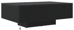 Dohányzóasztal LED világítással Fekete tölgy 85x55x31 cm