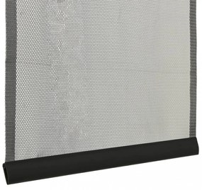 fekete szúnyogháló ajtóra 10 részes hálós függönnyel 240x240 cm