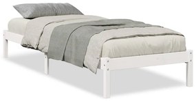 fehér tömör fenyő extra hosszú ágykeret matrac nélkül 80x210 cm