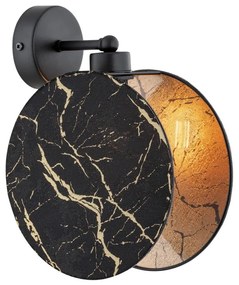 Fali lámpa MOTIF 1xE27/15W/230V fekete/arany