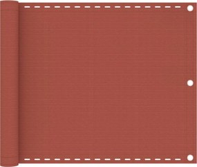 vidaXL terrakotta HDPE erkélytakaró 75 x 600 cm