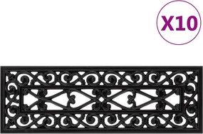 vidaXL Lépcsőfokok 10 db 25x75 cm gumival