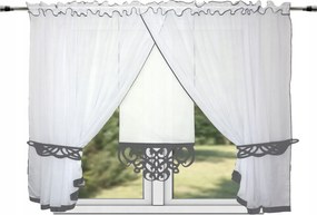 Függöny Szett Sable Áttört Panel Szett 400x160 Szürke