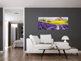 Kép - Provence, franciaország, olajfestmény (120x50 cm)