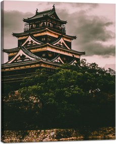 Vászonkép Építészet Hiroshima kastély Japán Ázsia 40x50 cm