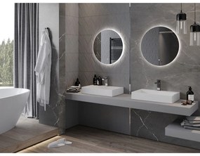 Mexen Erg kerek LED háttérvilágítású fürdőszobai tükör 60cm 6000K páramentes fűtőbetét 9823-060-060-611-00