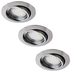 Rabalux 1050 - KÉSZLET 3xLED Beépíthető lámpa LITE 3xGU10-LED/3W/230V