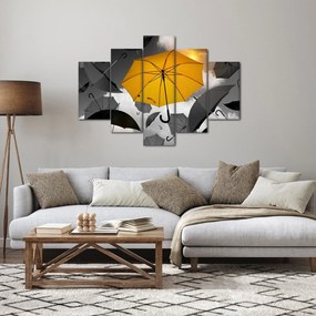 Egy sárga esernyő képe (150x105 cm)