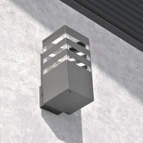 LED RGBW fényerőszabályozható kültéri fali lámpatest TEKSAS 1xE27/12W/230V IP44 antracit