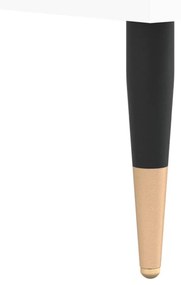 magasfényű fehér szerelt fa hanglemezszekrény 100 x 38 x 48 cm