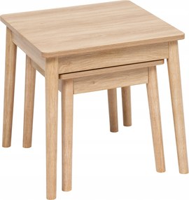 Mdf Dohányzóasztal Szett 2 Db 45X45X37 CM Barna