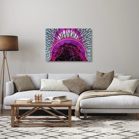 Absztrakt kép - lila ágak (üvegen) (70x50 cm)
