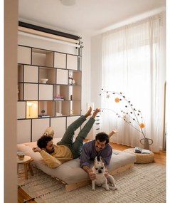 Sötétkék kinyitható kanapé 140 cm Roots – Karup Design