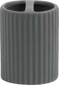 Fürdőszobai bögre dombornyomással és rekesszel Jotta szürke 6,5x9cm