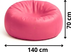 EMI óriás golyó alakú rózsaszín műbőr babzsákfotel
