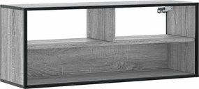 vidaXL szürke sonoma színű szerelt fa és fém TV-szekrény 100x31x39,5cm