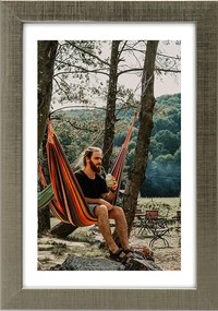 Képkeret 30x45 fa ezüst keret