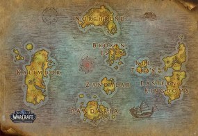 Plakát World Of Warcraft - Map, (91.5 x 61 cm)