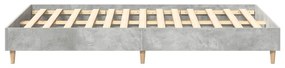 betonszürke szerelt fa ágykeret matrac nélkül 120 x 200 cm