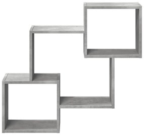 betonszürke szerelt fa faliszekrény 78 x 18 x 71 cm