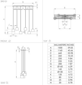 Eglo 390131 - Csillár zsinóron CAMARIOCA 6xE27/40W/230V fekete/barna