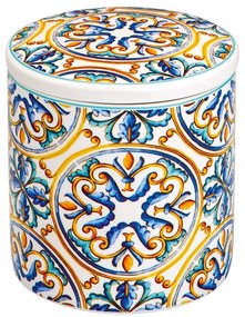 Tárolófedeles konténer, Medicea, Brandani, Ø10x10 cm porcelán