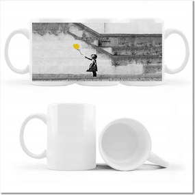 Banksy fényképes bögre Léggömb Lány