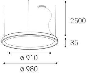 LED2 - LED Dimmelhető csillár zsinóron BELLA LED/80W/230V 3000K/4000K fekete