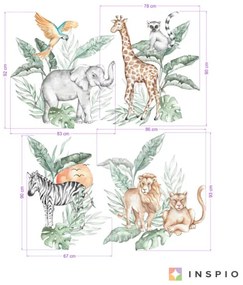 INSPIO Textil falmatrica - SZAFARI állatok a vadonból