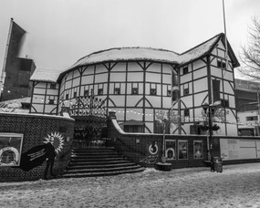 Poszter 50x40cm Globe Theatre a téli időszakban, Assaf Frank