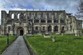 Poszter 45x30cm Malmesbury történelmi apátság Cotswolds, Assaf Frank