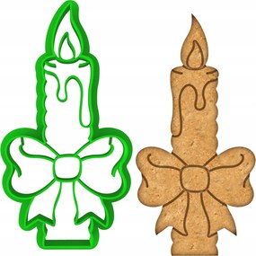 Karácsonyi Forma Mézeskalács lyukasztó Karácsonyi gyertya 10cm