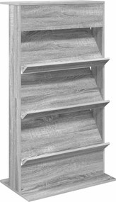 vidaXL Magazin állvány Szürke Sonoma 70 x 41 x 126 cm Faanyag
