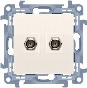 Antenna aljzat dupla krĂ©mszĂnƱ Sat vĂ©gzĂĄrĂł krĂ©mszĂnƱ Kontakt Simon 10 bĂ©zs