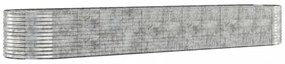 ezüstszínű porszórt acél kerti magaságyás 507x100x68 cm