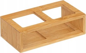 Olaj- és ecettartó üveg bambusz állványon GUSTO, 2x 480 ml