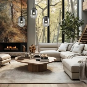 Csillár zsinóron ALIAS 3xE14/40W/230V fekete/szürke