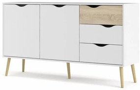 Fehér komód OSLO 75381 3 fiókkal