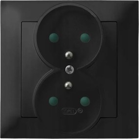 Ospel Impression fekete dupla aljzat (+0) GP-2YZP/33 rekeszekkel