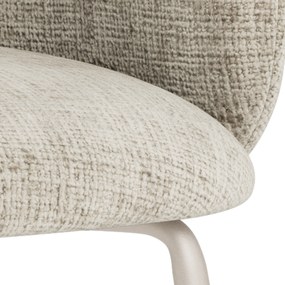 MAZZONI EXPORT CLARA Bézs (Juto 4 szövet)/szürke-bézs váz (cashmere) - MODERN KÁRPITOZOTT KAGYLÓSZÉK LOFT STÍLUSÚ NAPPALIBA/ÉTKEZŐBE/IRODÁBA