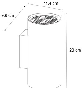 Design fali lámpa arany kerek 2-lámpás - Sab Honey