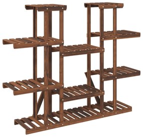 tömör fenyőfa virágtartó állvány 110 x 25 x 110,5 cm