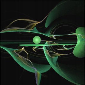 Fotótapéta Flizelin Tapéta Hálószobába és Nappaliba Zöld hullámok 250x250