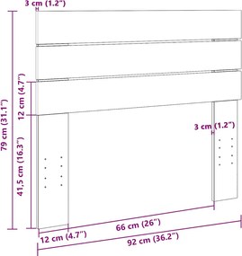 tömör tölgyfa fejtámla 90 cm