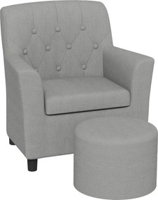 AIYAPLAY Gyerek Szék Gyerek Kanapé Ottomannal 1.5-3 Éveseknek Gyerek Bútorok Óvoda Kielégítő Vászon Külső Eukaliptusz Fa Szürke 45 x 43 x 50.5 cm | Ao