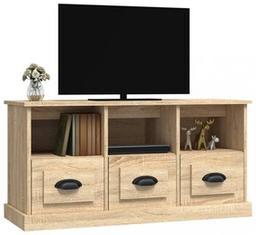 sonoma tölgy színű szerelt fa TV-szekrény 100x35x50 cm